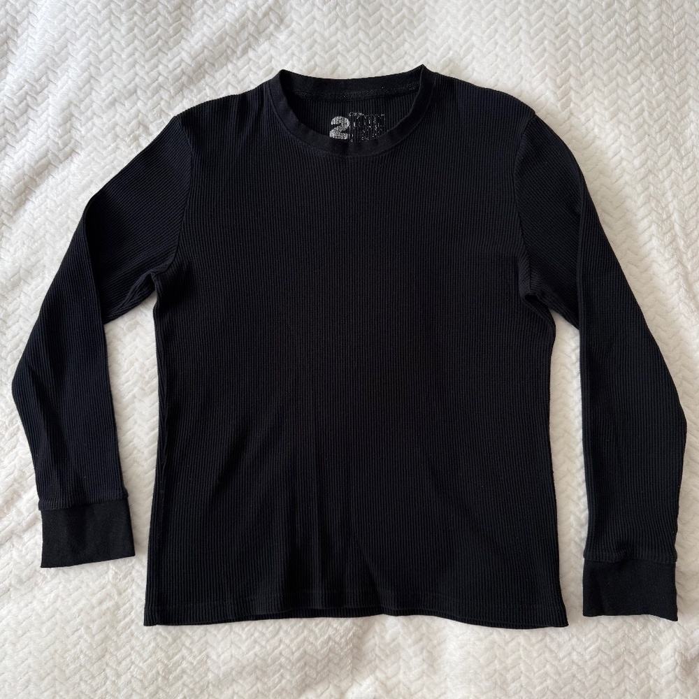 Men’s Black Shirt, Size M Medium, Long Sleeve Pullover